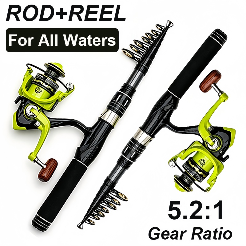 Fishing Rod Combo - Spinnrute und -rolle Kombi 1,5-2,4m Carbon-Meerestange