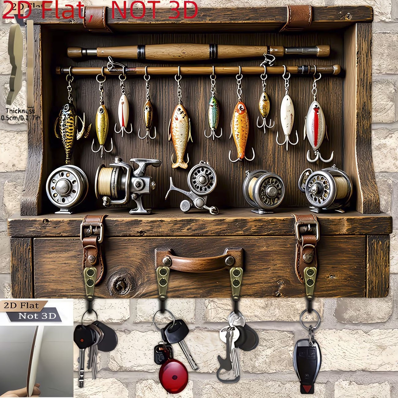 Vintage Angelköder-Schlüsselha – Fishing Rod Combo Bewertung und Preis